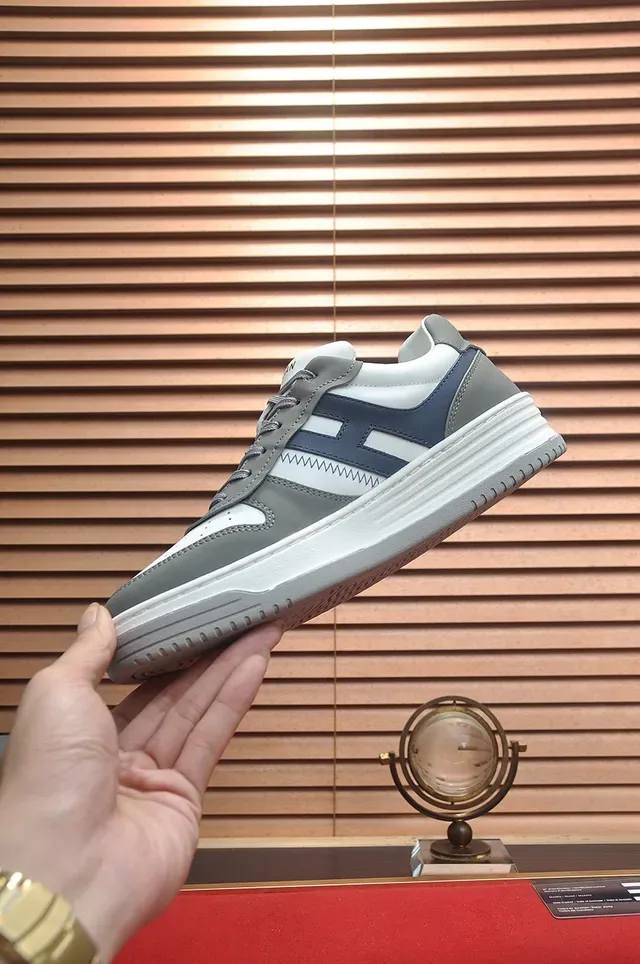 هوغان أبيض بحري low-top قاعدة متعددة الطبقات حذاء رياضي نمط حياة 6