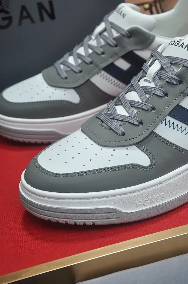 هوغان أبيض بحري low-top قاعدة متعددة الطبقات حذاء رياضي نمط حياة 8