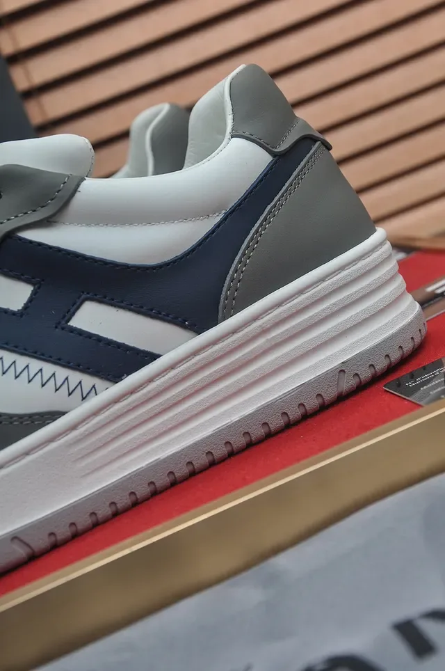 هوغان أبيض بحري low-top قاعدة متعددة الطبقات حذاء رياضي نمط حياة 9