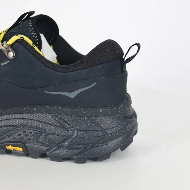 Hoka Black Yellow Mid-Cut Hiking Silhouette Nubuck/synthetic Upper Sneakers 4