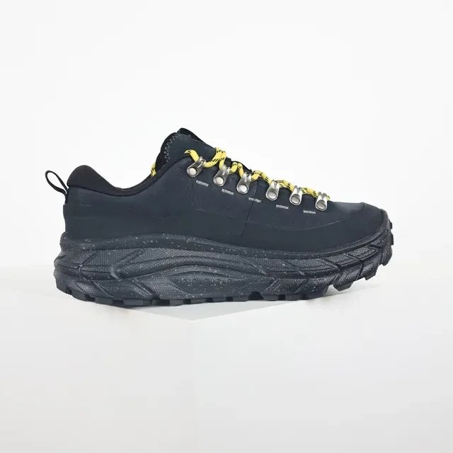 Hoka Black Yellow Mid-Cut Hiking Silhouette Nubuck/synthetic Upper Sneakers 7
