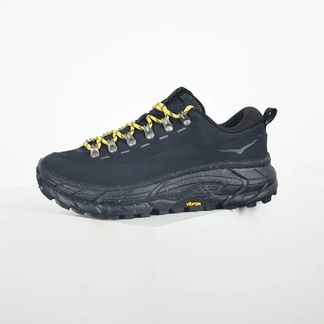 Hoka Black Yellow Mid-Cut Hiking Silhouette Nubuck/synthetic Upper Sneakers 9