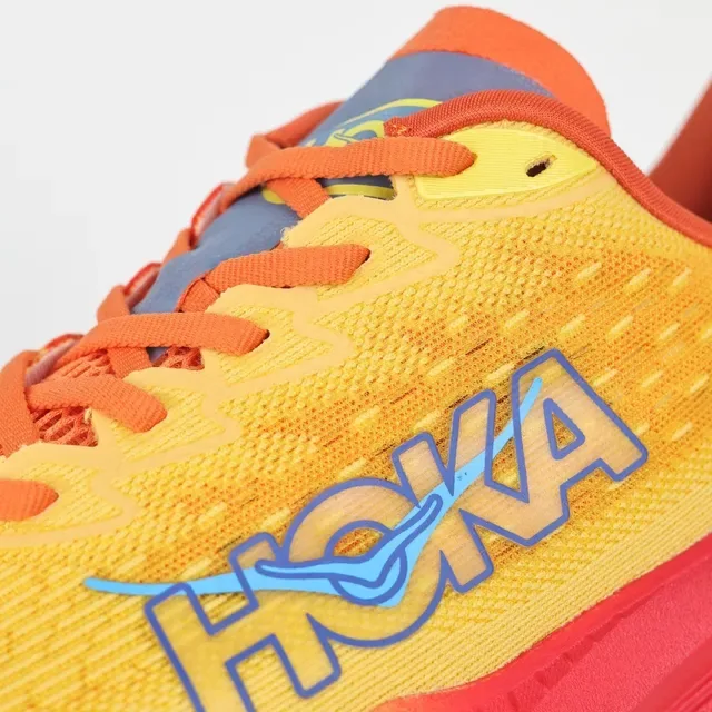Hoka 黄色红色 针织鞋面 渐变中底 跑鞋 6