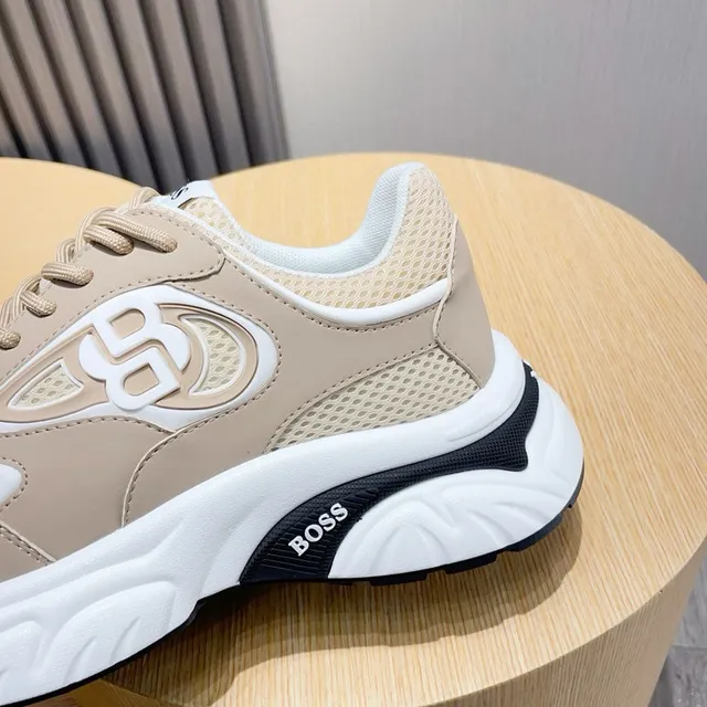 Hugo Boss 米色 黑色鞋底 网布-合成混合鞋面 厚底运动鞋 5