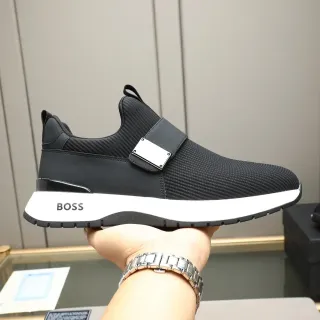 Hugo Boss 黑白针织鞋面一脚穿休闲运动鞋
