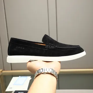 Hugo Boss Penny Loafer de Ante Negro y Blanco