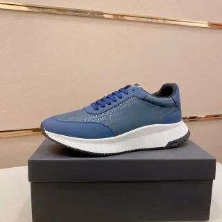 Hugo Boss 印花蓝色生活方式运动鞋