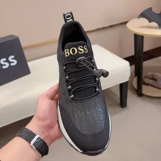 Hugo Boss Monogramme Lacets Élastiques Noir Lifestyle Sneaker