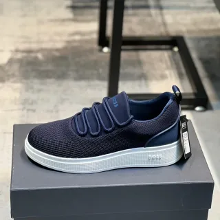 Hugo Boss Navy Knit Slip-On Lifestyle Sneaker