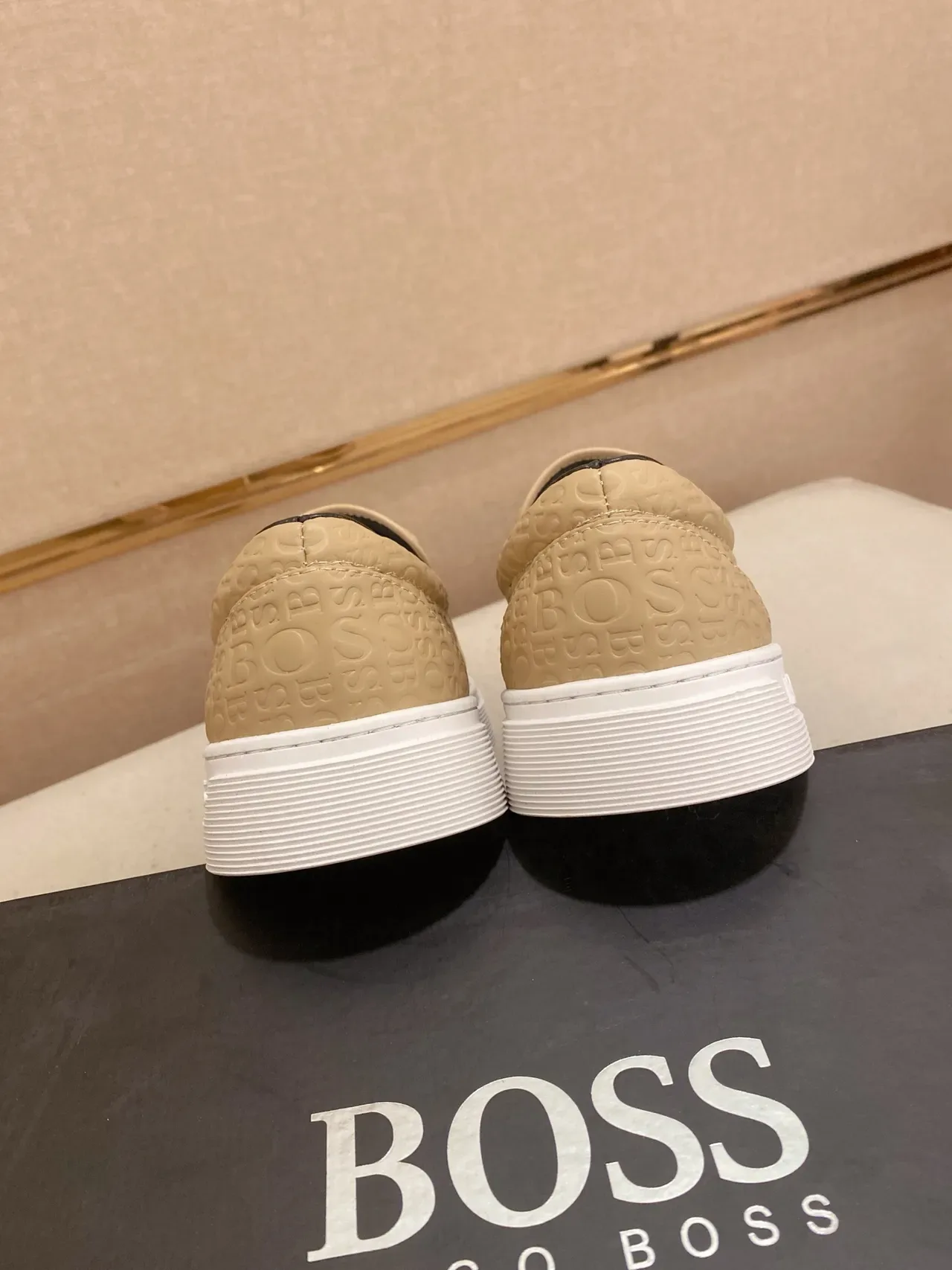 Hugo Boss 米色 Monogram 穆勒鞋 生活休闲鞋 3