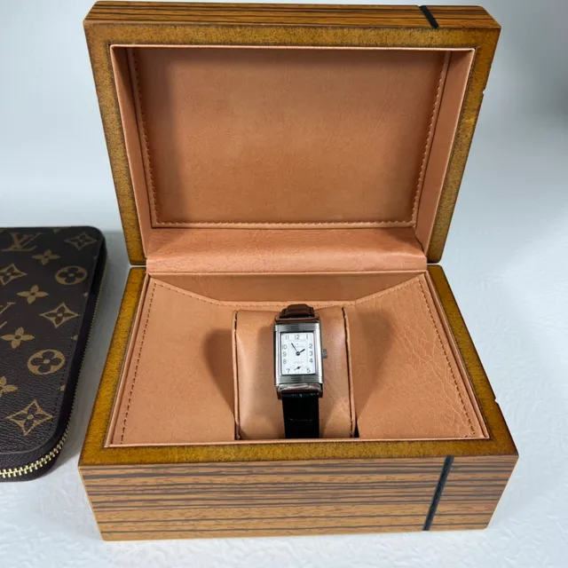 Jaeger-LeCoultre 黑白长方形凸纹纹理表壳 花纹雕刻表盘 机械腕表 3