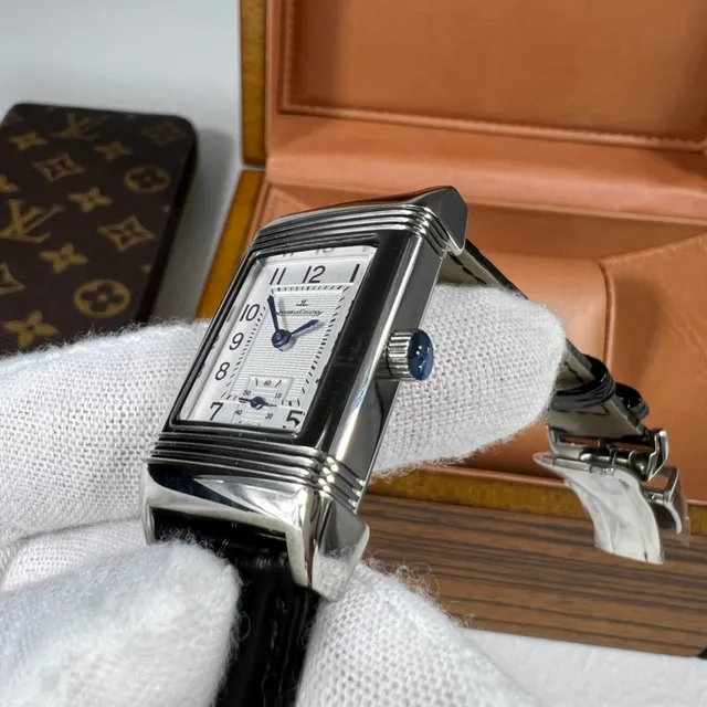 Jaeger-LeCoultre 黑白长方形凸纹纹理表壳 花纹雕刻表盘 机械腕表 7