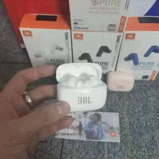 JBL TUNE 230NC White Matte Finish Compact Stem-Style TWS Earbuds