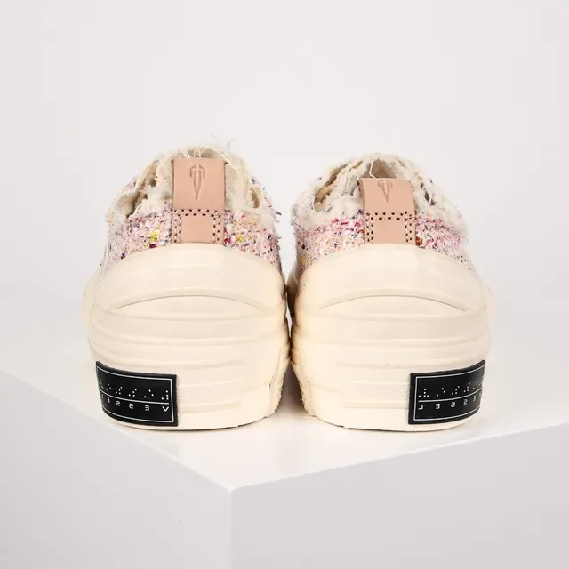 JW Anderson tênis lifestyle com plataforma de tweed 8