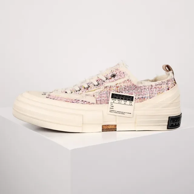 JW Anderson tênis lifestyle com plataforma de tweed 9