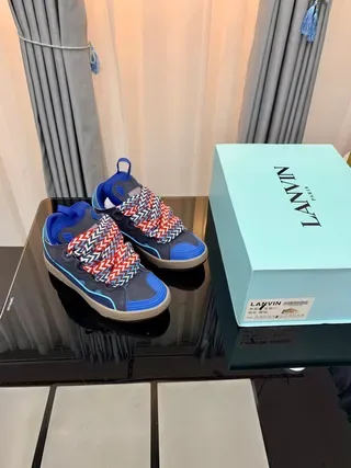 Lanvin حذاء رياضي أسلوب حياة متعدد الألوان حزام شيفرون 1