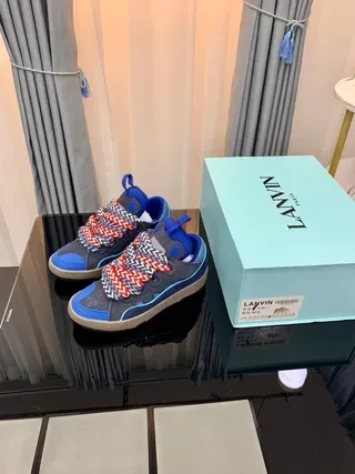 Lanvin حذاء رياضي أسلوب حياة متعدد الألوان حزام شيفرون 3