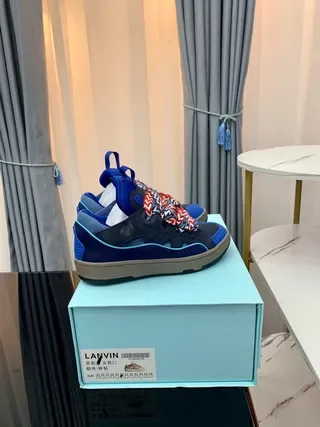 Lanvin حذاء رياضي أسلوب حياة متعدد الألوان حزام شيفرون 5