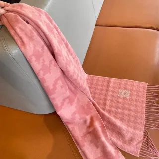 Loewe Anagram Monogram Pink Cashmere Scarf