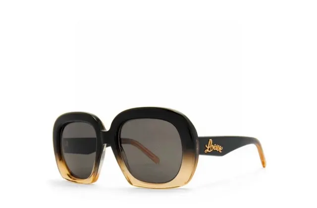 Loeve marron noir acétate branches doré gravure lunettes de soleil 4