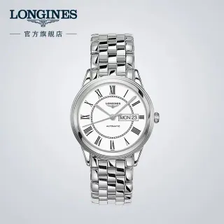 Longines Silver White Stainless Steel Dial Mechanical Watch