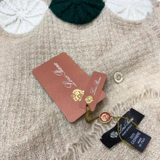 Loro Piana 米色绿色 刺绣花卉图案 流苏边 羊绒围巾