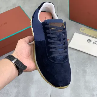 Loro Piana নেভি সুয়েড এবং নাইলন লাইফস্টাইল স্নিকার্স
