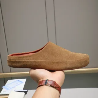 Loro Piana Summer Walk Tan Suede Open-Back Mule Casual Shoe