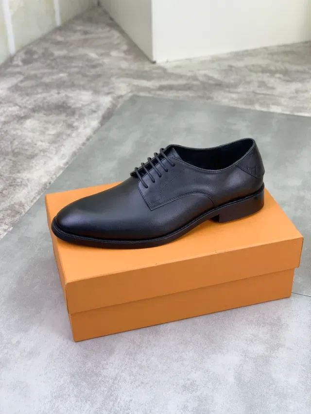 Louis Vuitton Black Cap Toe Oxford Shoes 4