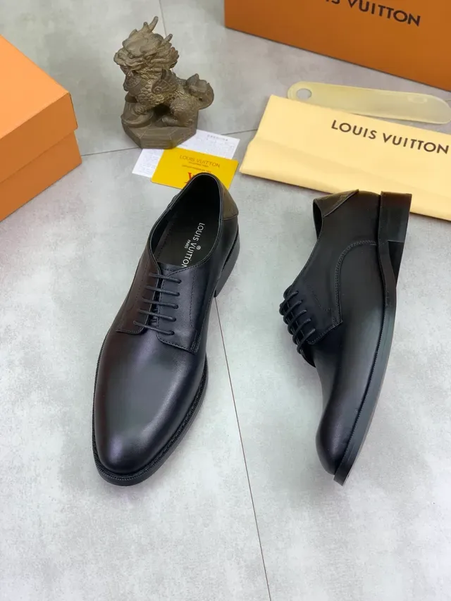 Louis Vuitton Black Cap Toe Oxford Shoes 5