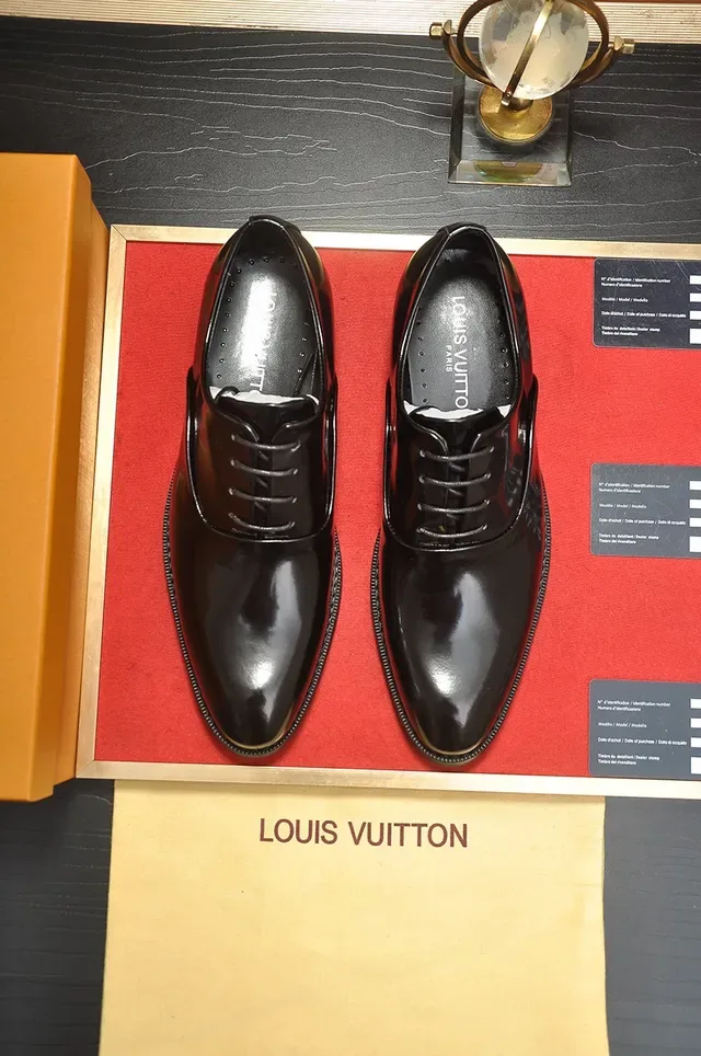 Louis Vuitton Sapatos Oxford Preto Brilhante Cap Toe 5