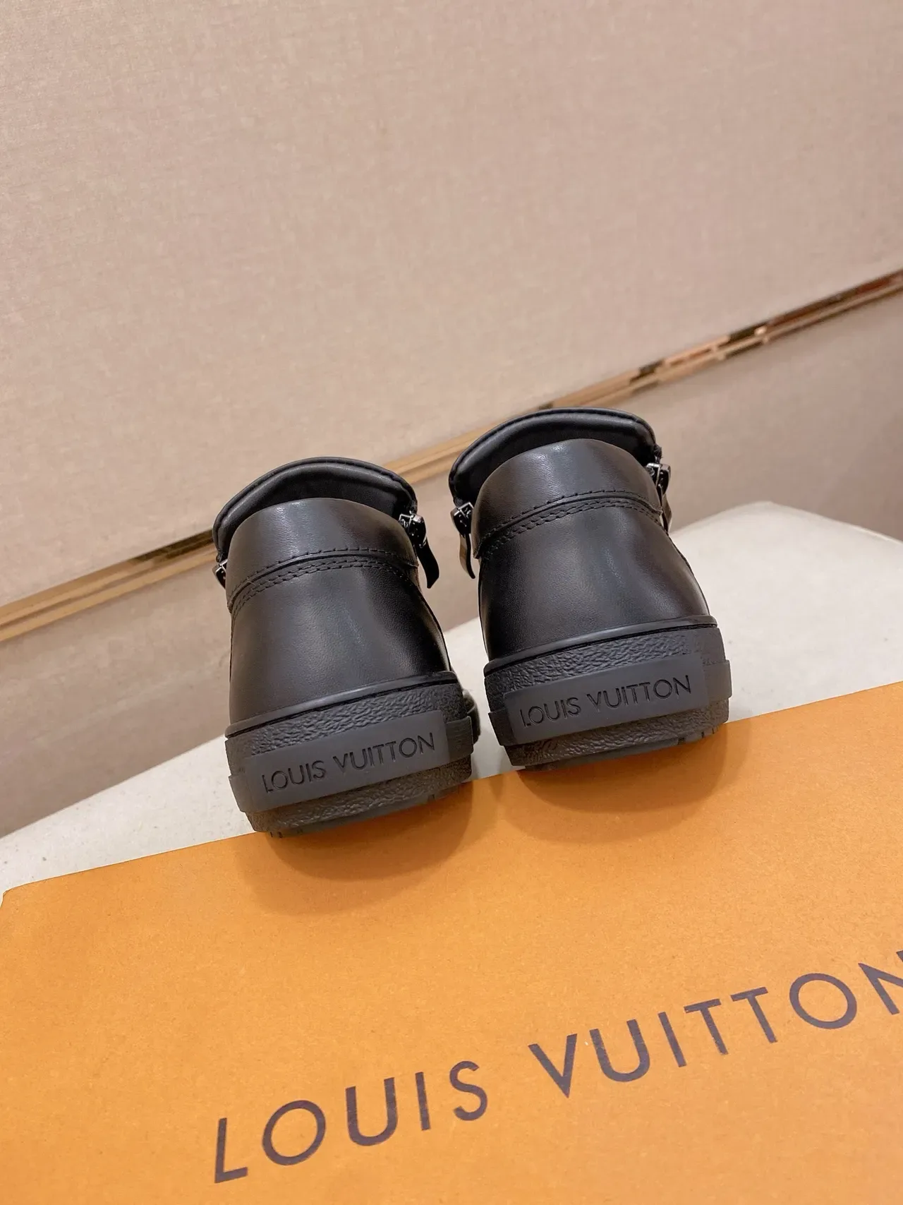 Louis Vuitton Black Monogram-Embossed Zipper-Side Lifestyle Sneakers 3