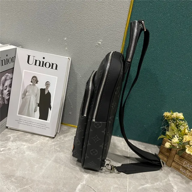 Louis Vuitton काला नारंगी मोनोग्राम-कोटेड कैनवास लेदर ट्रिम मेसेंजर बैग 8