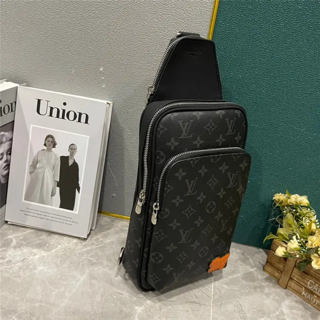 Louis Vuitton काला नारंगी मोनोग्राम-कोटेड कैनवास लेदर ट्रिम मेसेंजर बैग 9