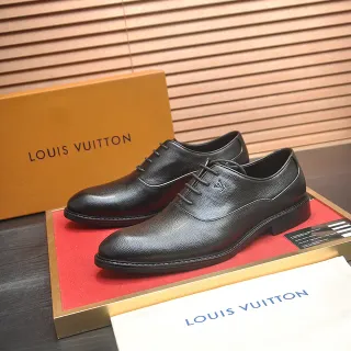 Louis Vuitton কালো পেবল্ড লেদার অক্সফোর্ড জুতো