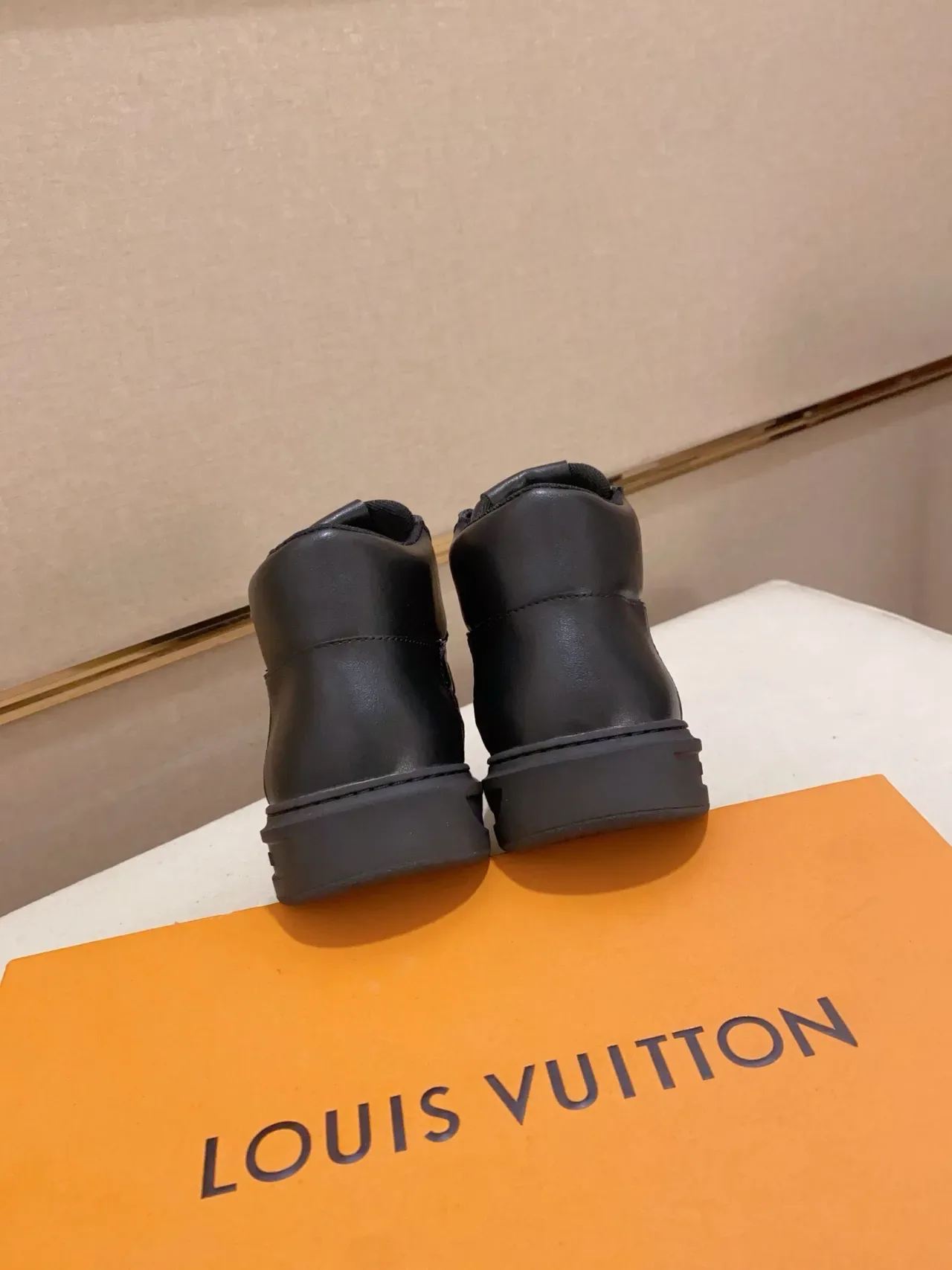 Louis Vuitton Black White High-Top Woven Leather Lifestyle Sneakers 3
