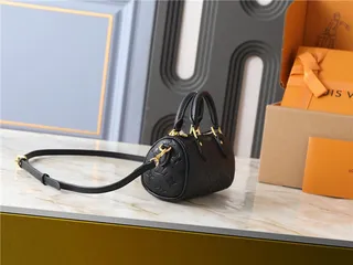 Louis Vuitton भूरा बेज संरचित टॉप हैंडल Monogram कैनवास टोट बैग 9