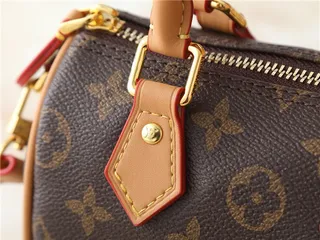 Louis Vuitton भूरा बेज संरचित टॉप हैंडल Monogram कैनवास टोट बैग 15