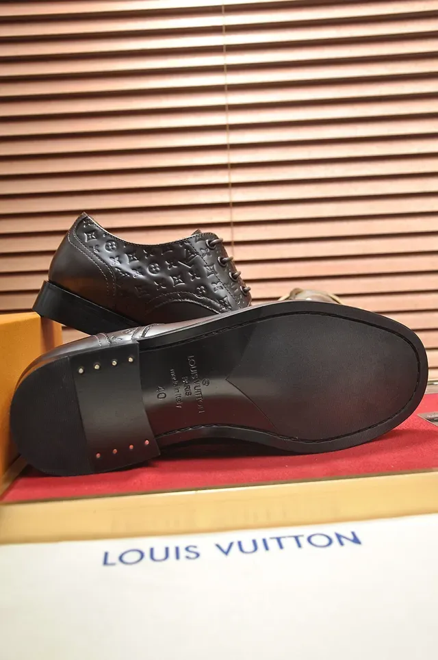 Louis Vuitton Brown Cap-Toe Oxford Shoes 4