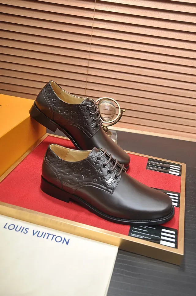 Louis Vuitton Brown Cap-Toe Oxford Shoes 5