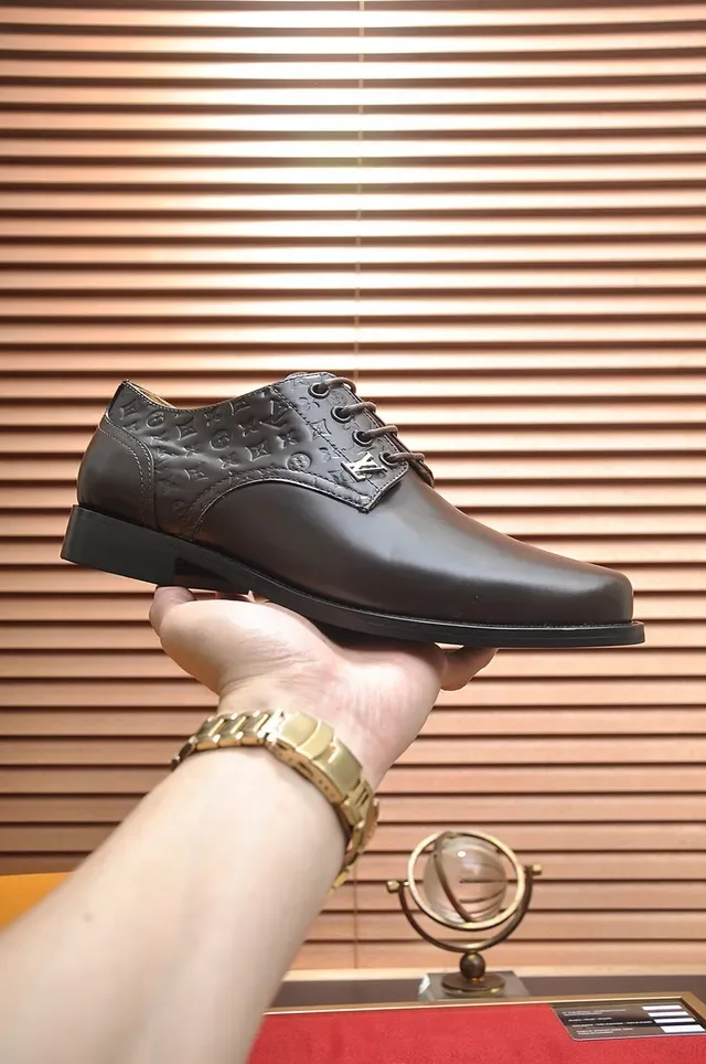 Louis Vuitton Brown Cap-Toe Oxford Shoes 7