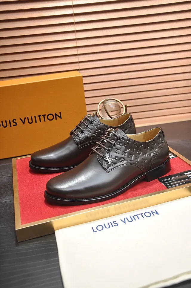Louis Vuitton Brown Cap-Toe Oxford Shoes 8