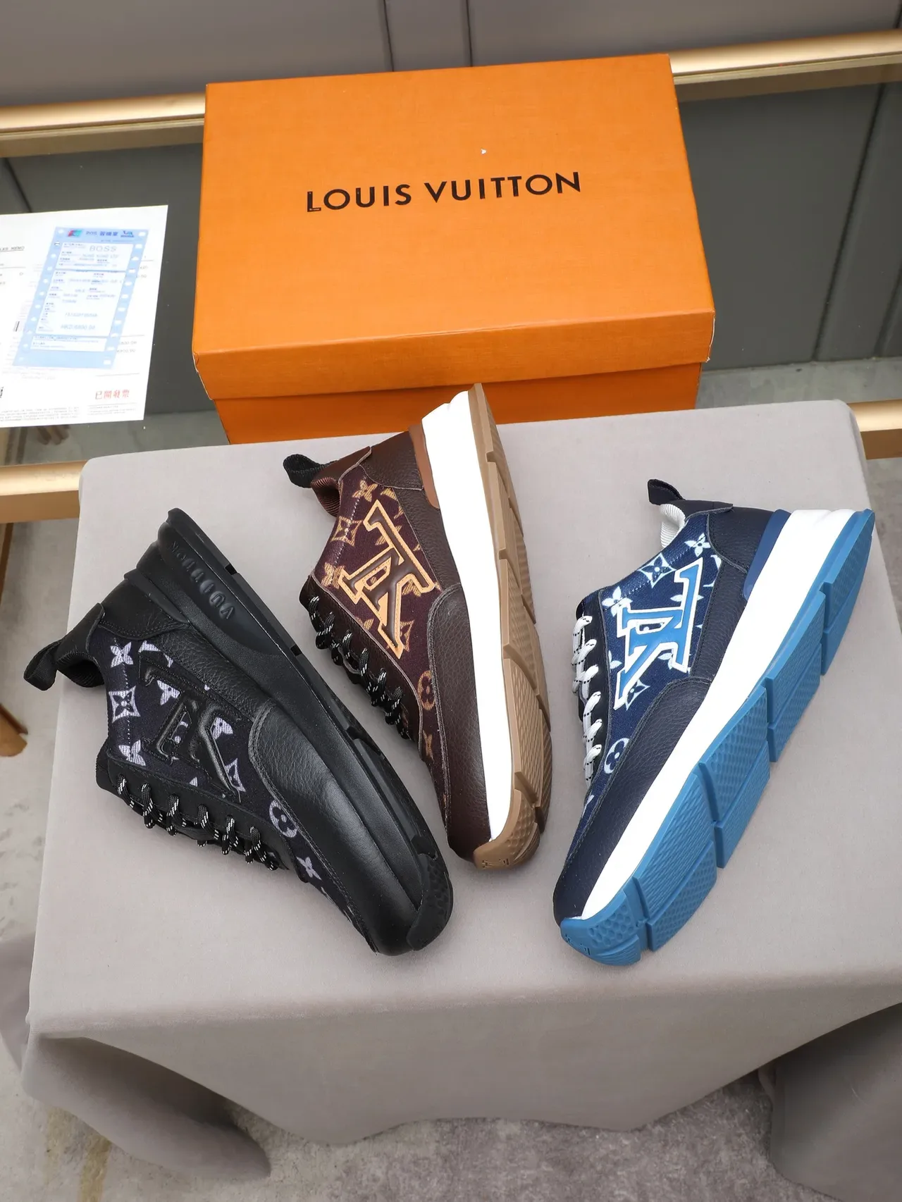 Louis Vuitton बर्गंडी ब्राउन मॉनोग्राम कैनवास लेदर पैनलिंग चंकी स्नीकर 2
