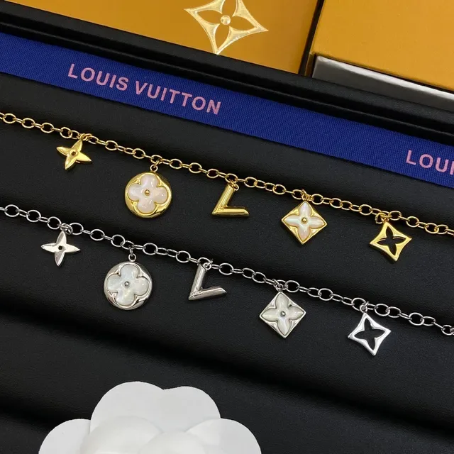 Louis Vuitton Charm Bracelet Gold Silver Chain-Link Bracelet 6