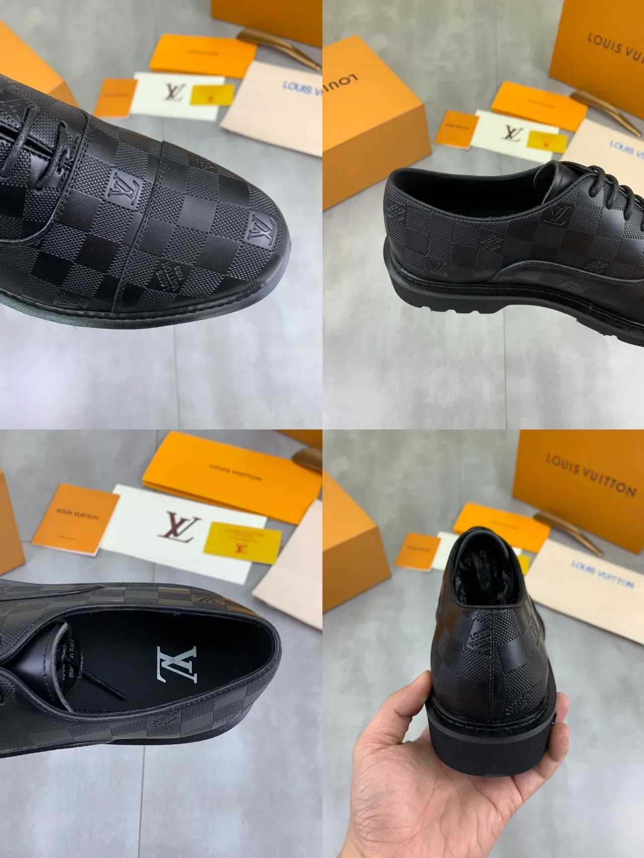 Louis Vuitton Damier Check 圆头牛津鞋 2