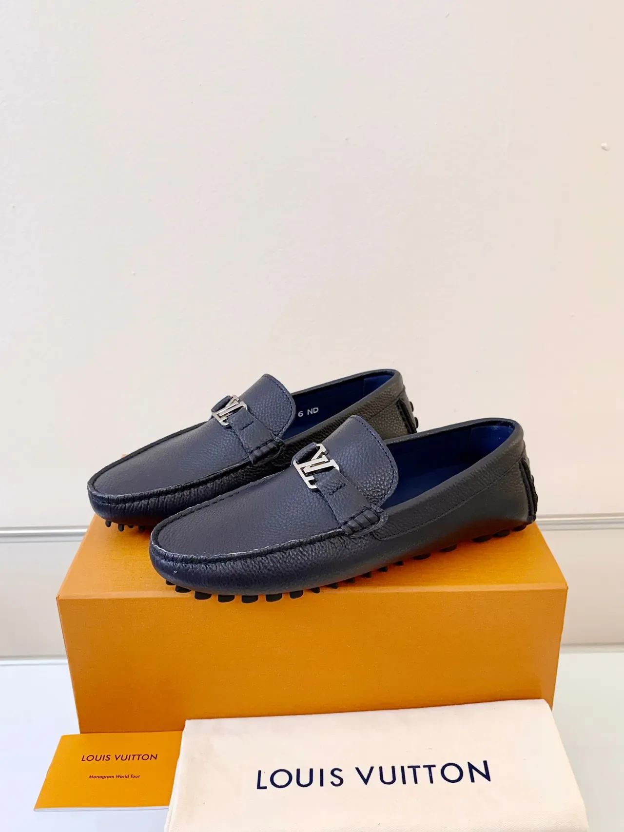 Louis Vuitton Driver Loafer Black Pebbled Leather Loafers 2