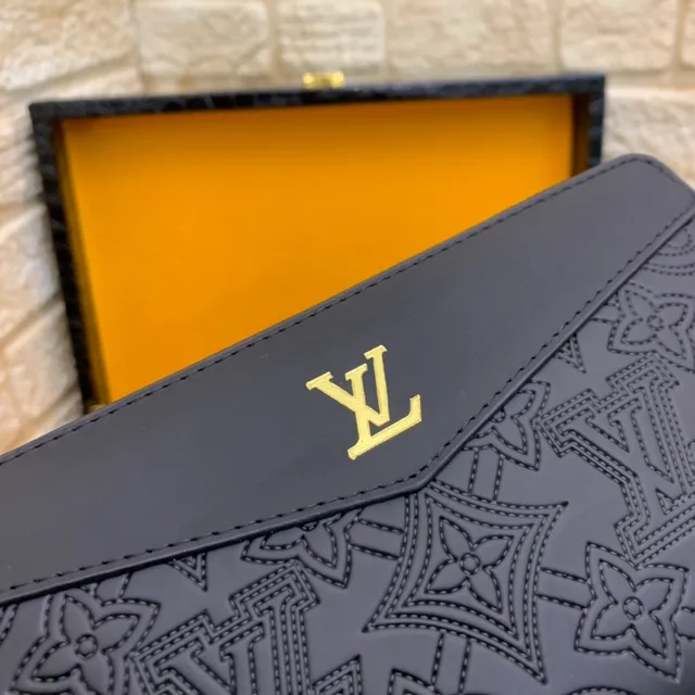 Louis Vuitton Embossed Monogram Black Long Wallet 4