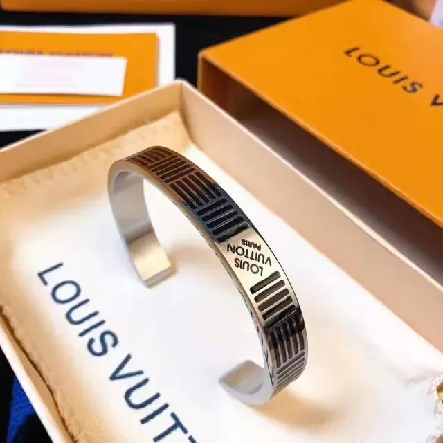 Louis Vuitton Engraved Barcode Cuff Bracelet 8