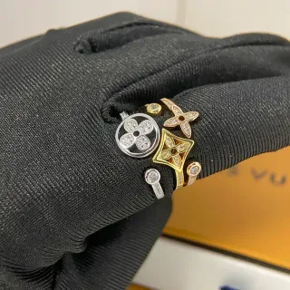 Louis Vuitton 金银叠加宝石戒指