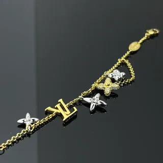 Louis Vuitton Pulsera Oro y Plata Bicolor Multi-Charms